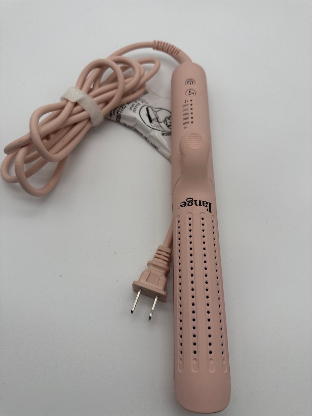 NWOT L’ange Pink Hair Straightener Flat Iron Adjustable Heat 280–430°F